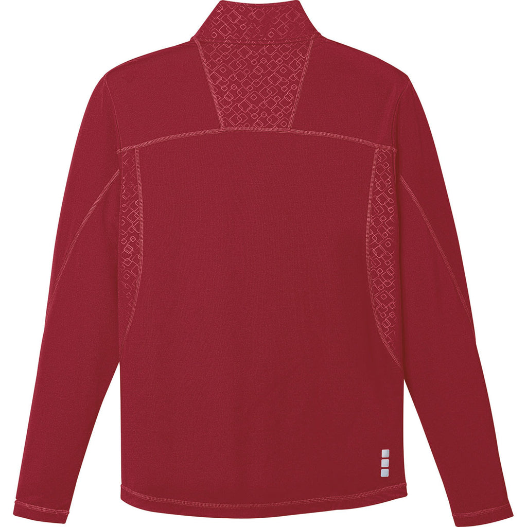 Elevate Men's Vintage Red Caltech Knit Quarter Zip