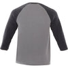 Elevate Men's Heather Dark Charcoal/Medium Heather Grey Dakota Three Quarter Tee