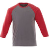 Elevate Men's Team Red Heather/Medium Heather Grey Dakota Three Quarter Tee