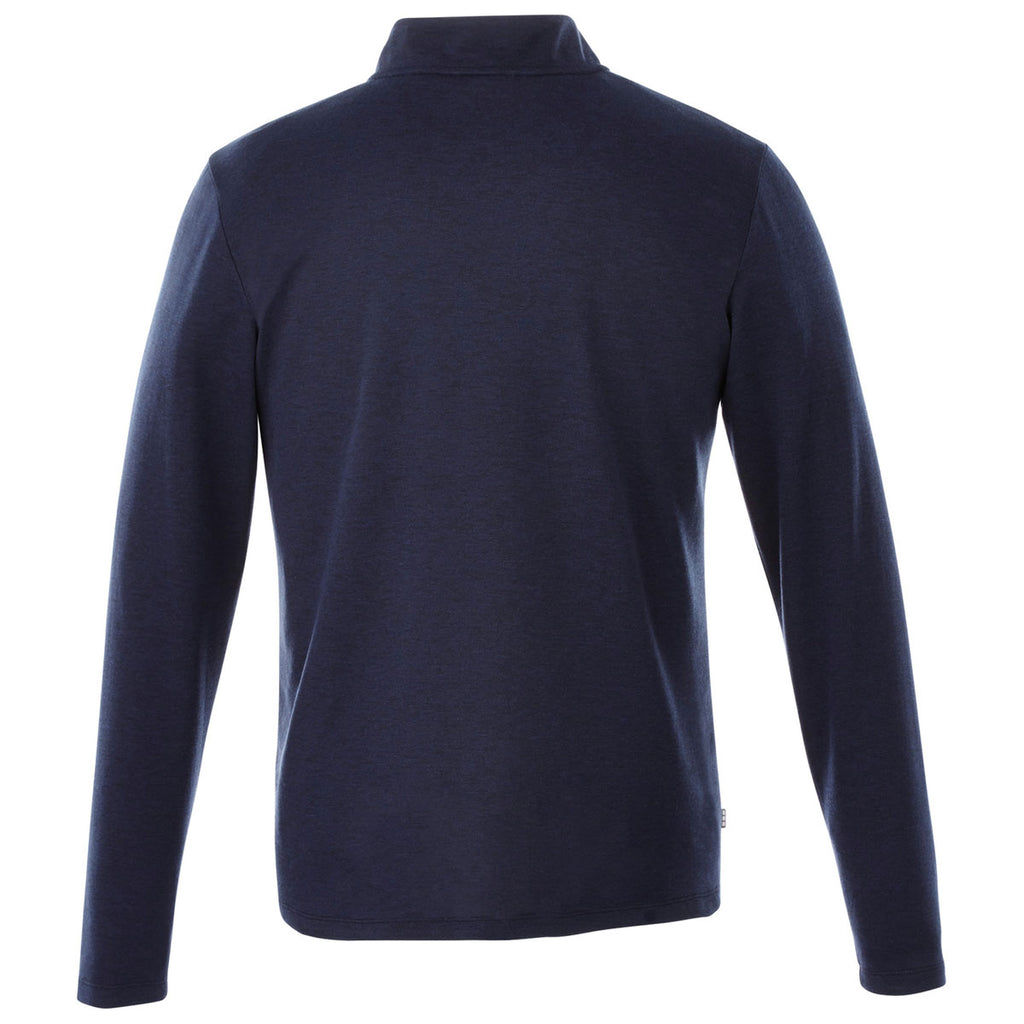 Elevate Men's Metro Blue Heather Stratton Knit Quarter Zip