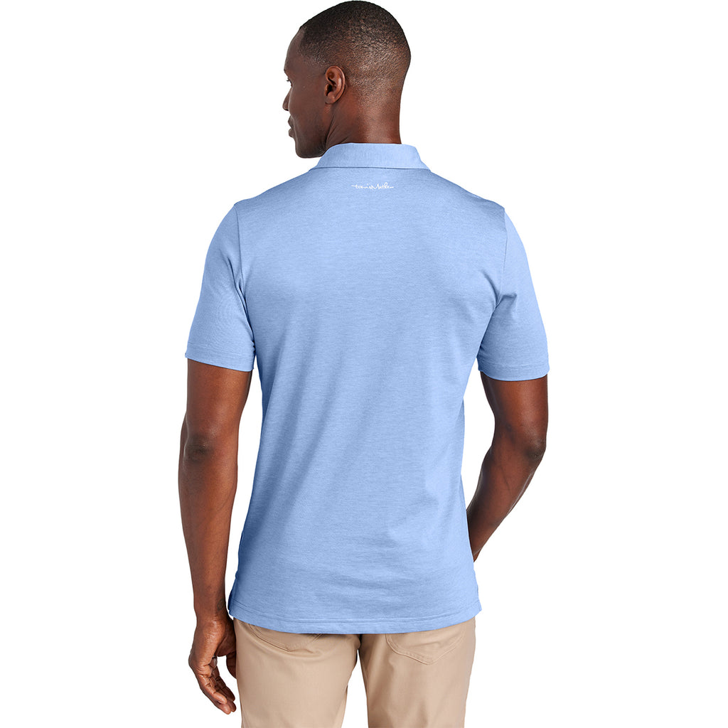 TravisMathew Men's Strong Blue Heather Sunnyvale Polo