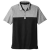 TravisMathew Men's Black Heather/Black Oceanside Blocked Polo