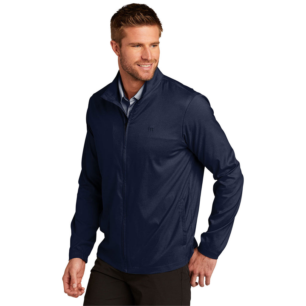 TravisMathew Men's Vintage Indigo/ Black Surfside Full-Zip Jacket