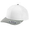 TravisMathew White/Heather Grey Cruz Colorblock Trucker Cap