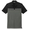 TravisMathew Men's Black/Dark Grey Heather Sunset Blocked Polo