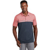 TravisMathew Men's Cardinal Heather/Blue Nights Sunset Blocked Polo