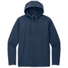 TravisMathew Men's Blue Nights Heather Balboa Hoodied Full-Zip Jacket