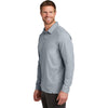 TravisMathew Men's Quiet Shade Grey Heather Oceanside Heather Long Sleeve Polo