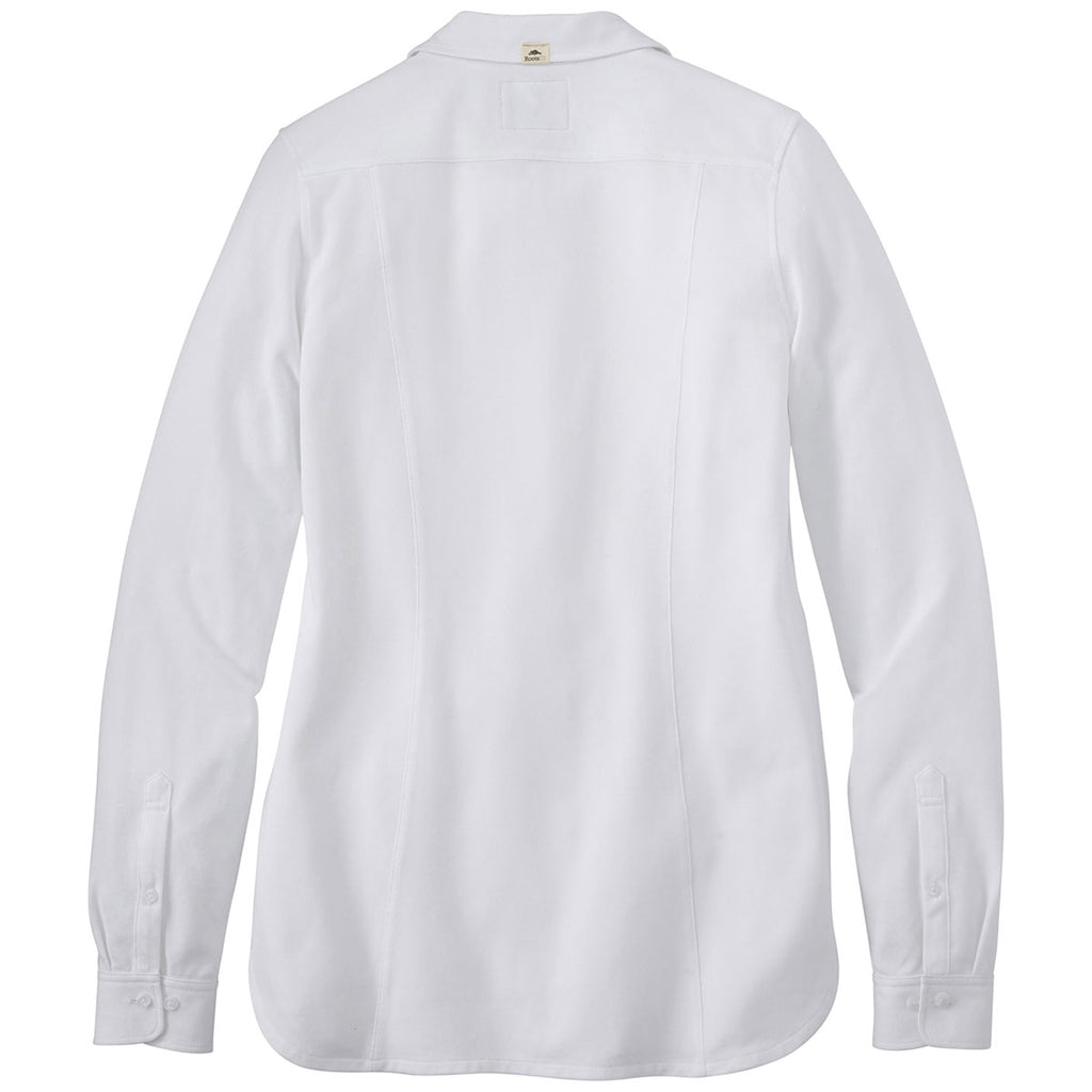 Roots73 Women's White Baywood Long Sleeve Shirt