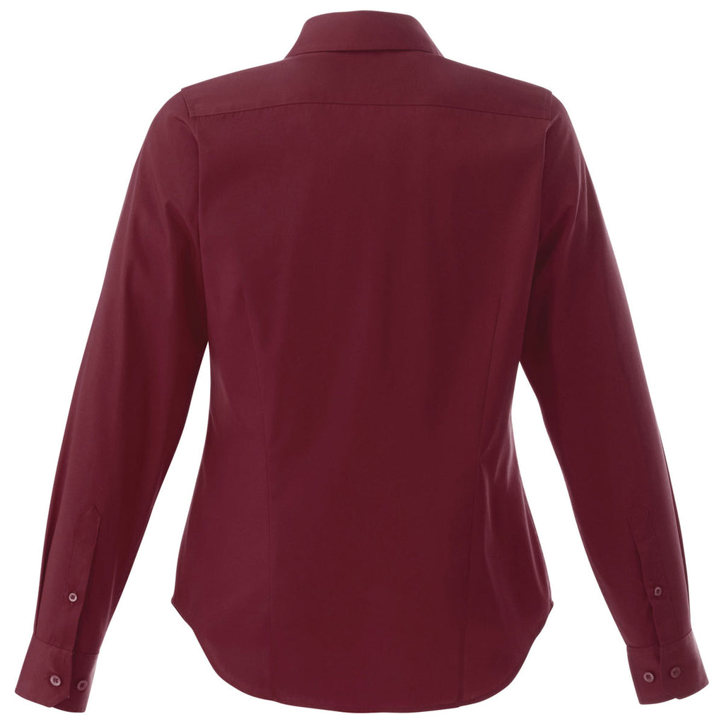 Elevate Women's Maroon Wilshire Long Sleeve Shirt