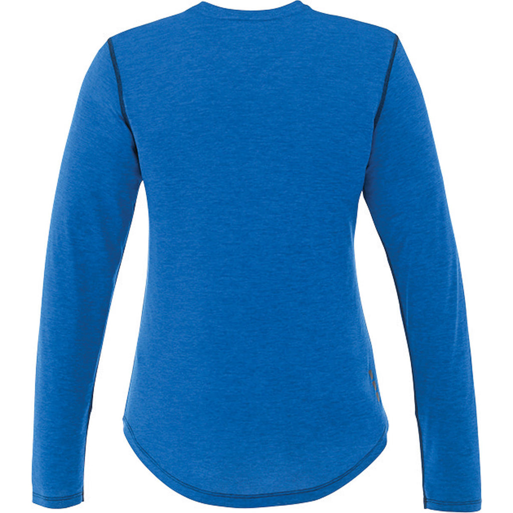 Elevate Women's Olympic Blue Heather Quadra Long Sleeve Shirt