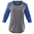 Elevate Women's New Royal Heather/Medium Heather Grey Dakota Three Quarter Tee