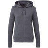 Elevate Women's Heather Dark Charcoal Argus Eco Fleece Full Zip Hoody