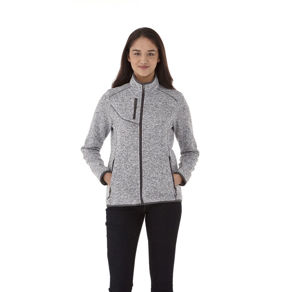 Elevate Women's Light Heather Grey Tremblant Knit Jacket