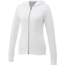 Elevate Women's White Garner Knit Full Zip Hoodie