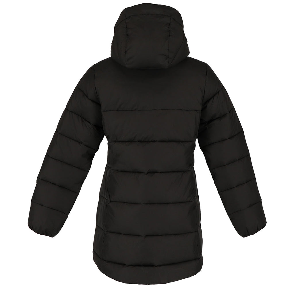 Trimark Women's Black Geneva Eco Long Packable Insulated Jacket