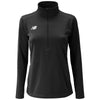 New Balance Women's Team Black Lightweight Solid Half Zip