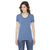 American Apparel Women's Athletic Blue Triblend Short-Sleeve Track T-Shirt