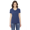 American Apparel Women's Tri Indigo Triblend Short-Sleeve Track T-Shirt