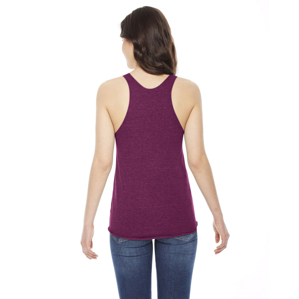 American Apparel Women's Triblend Cranberry Racerback Tank