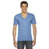 American Apparel Unisex Athletic Blue Short-Sleeve V-Neck