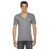 American Apparel Unisex Athletic Grey Short-Sleeve V-Neck