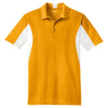 Sport-Tek Men's Gold/ White Tall Side Blocked Micropique Sport-Wick Polo