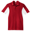 Sport-Tek Men's True Red/ White Tall Side Blocked Micropique Sport-Wick Polo