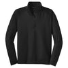 Sport-Tek Men's Black Tall Sport-Wick Stretch 1/2-Zip Pullover