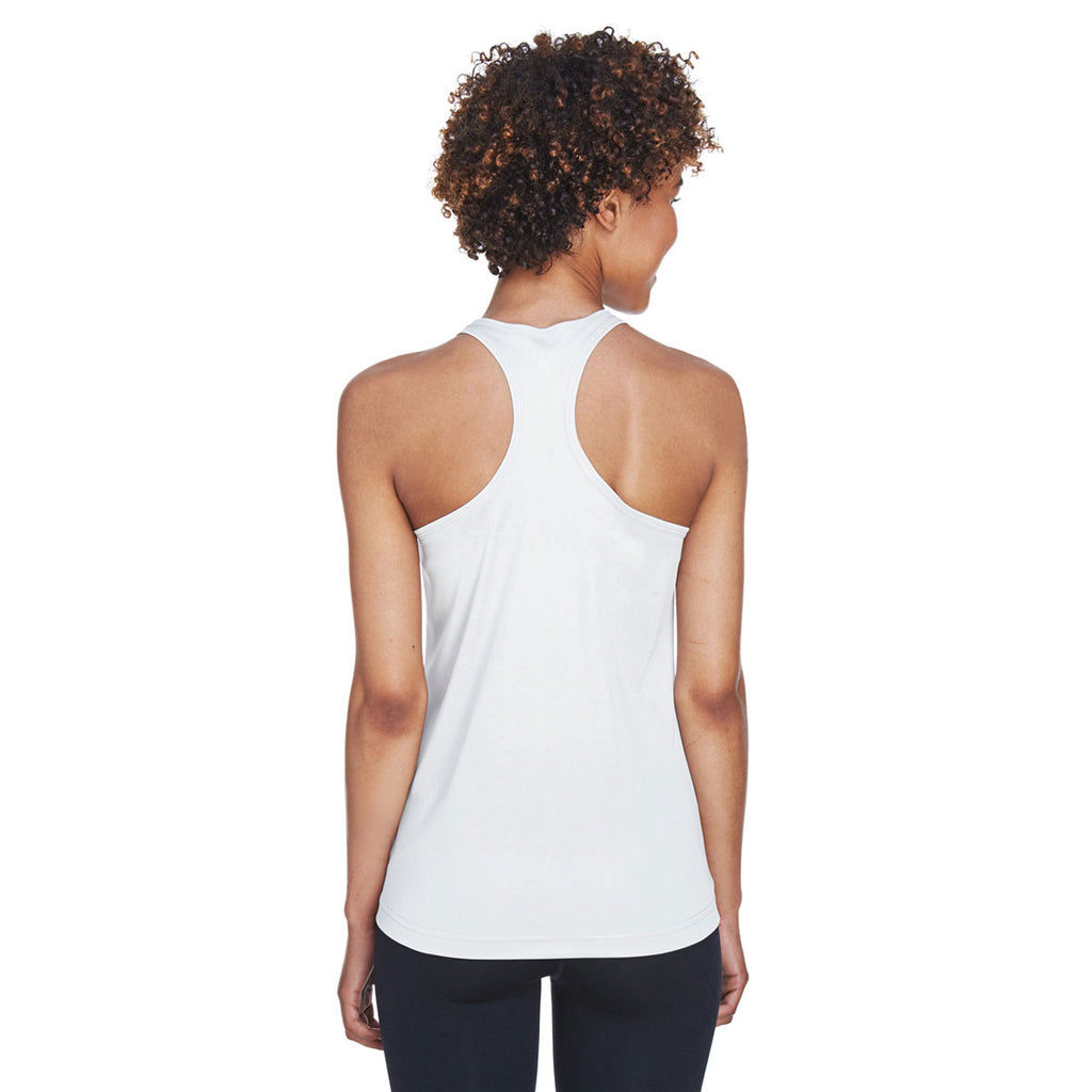 Team 365 Women's White Zone Performance Racerback Tank