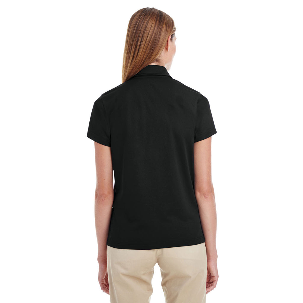 Team 365 Women's Black Command Snag-Protection Polo