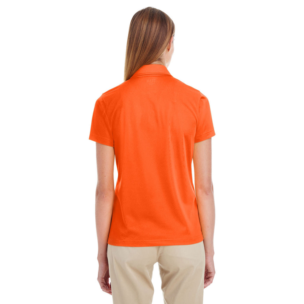 Team 365 Women's Sport Orange Command Snag-Protection Polo