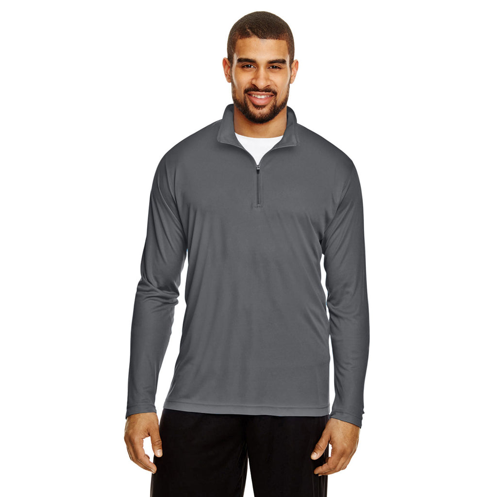 Team 365 Men's Sport Graphite Zone Performance Quarter-Zip