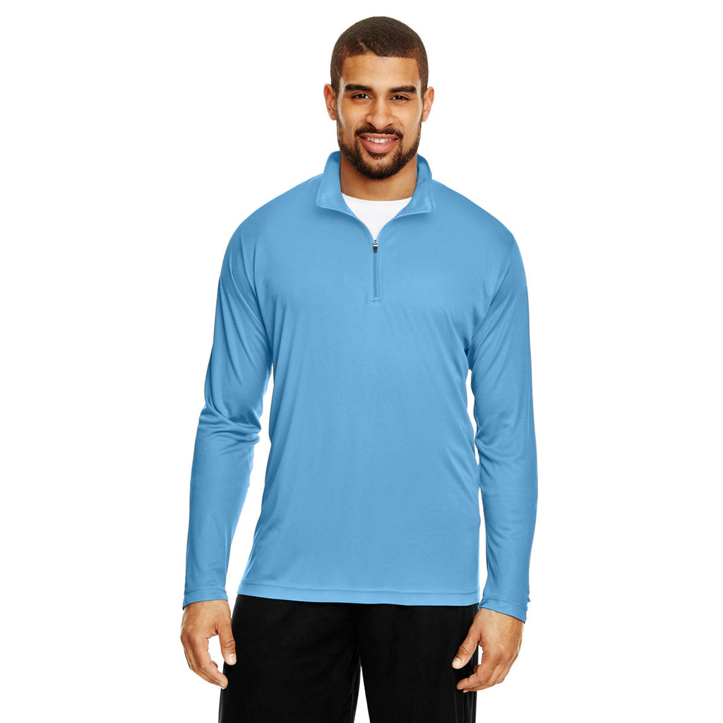 Team 365 Men's Sport Light Blue Zone Performance Quarter-Zip