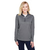 Team 365 Women's Dark Grey Heather Zone Sonic Heather Performance Quarter-Zip