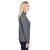 Team 365 Women's Dark Grey Heather Zone Sonic Heather Performance Quarter-Zip