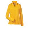 Team 365 Women's Sport Athletic Gold Zone Performance Quarter-Zip