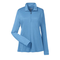 Team 365 Women's Sport Light Blue Zone Performance Quarter-Zip