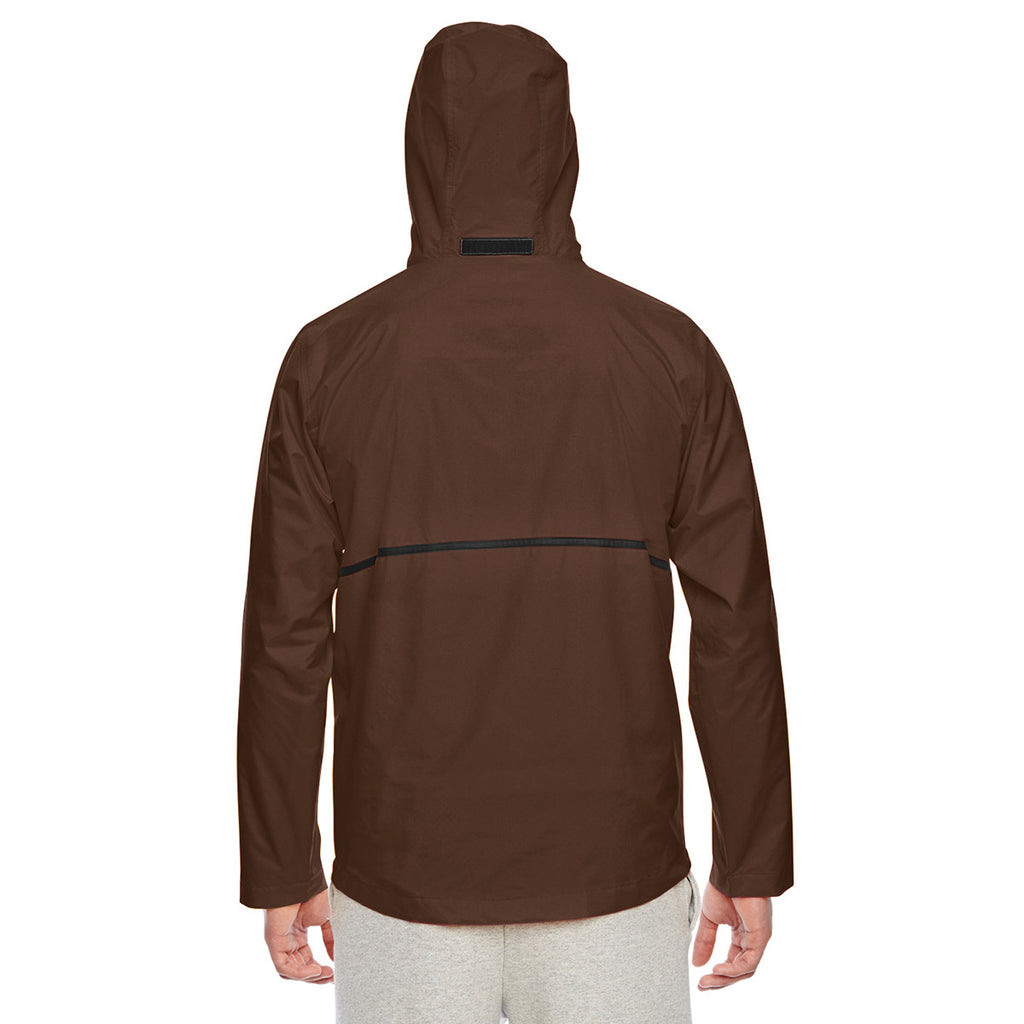 Team 365 Men's Sport Dark Brown Conquest Jacket with Mesh Lining