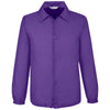 Team 365 Unisex Sport Purple Zone Protect Coaches Jacket