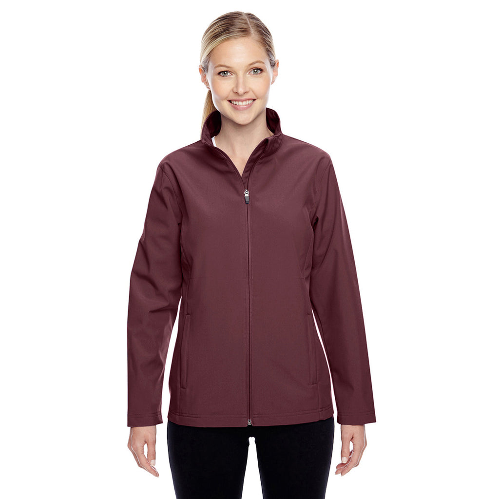 Team 365 Women's Sport Dark Maroon Leader Soft Shell Jacket