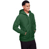 Team 365 Men's Sport Dark Green Zone HydroSport Heavyweight Full-Zip Hooded Sweatshirt