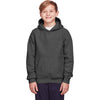 Team 365 Youth Dark Grey Heather Zone HydroSport Heavyweight Pullover Hooded Sweatshirt