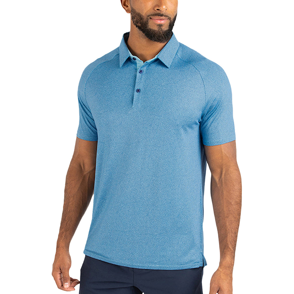 UNRL Men's Ocean Blue Turing Polo