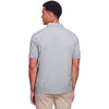 UltraClub Men's Heather Grey Lakeshore Stretch Cotton Performance Polo