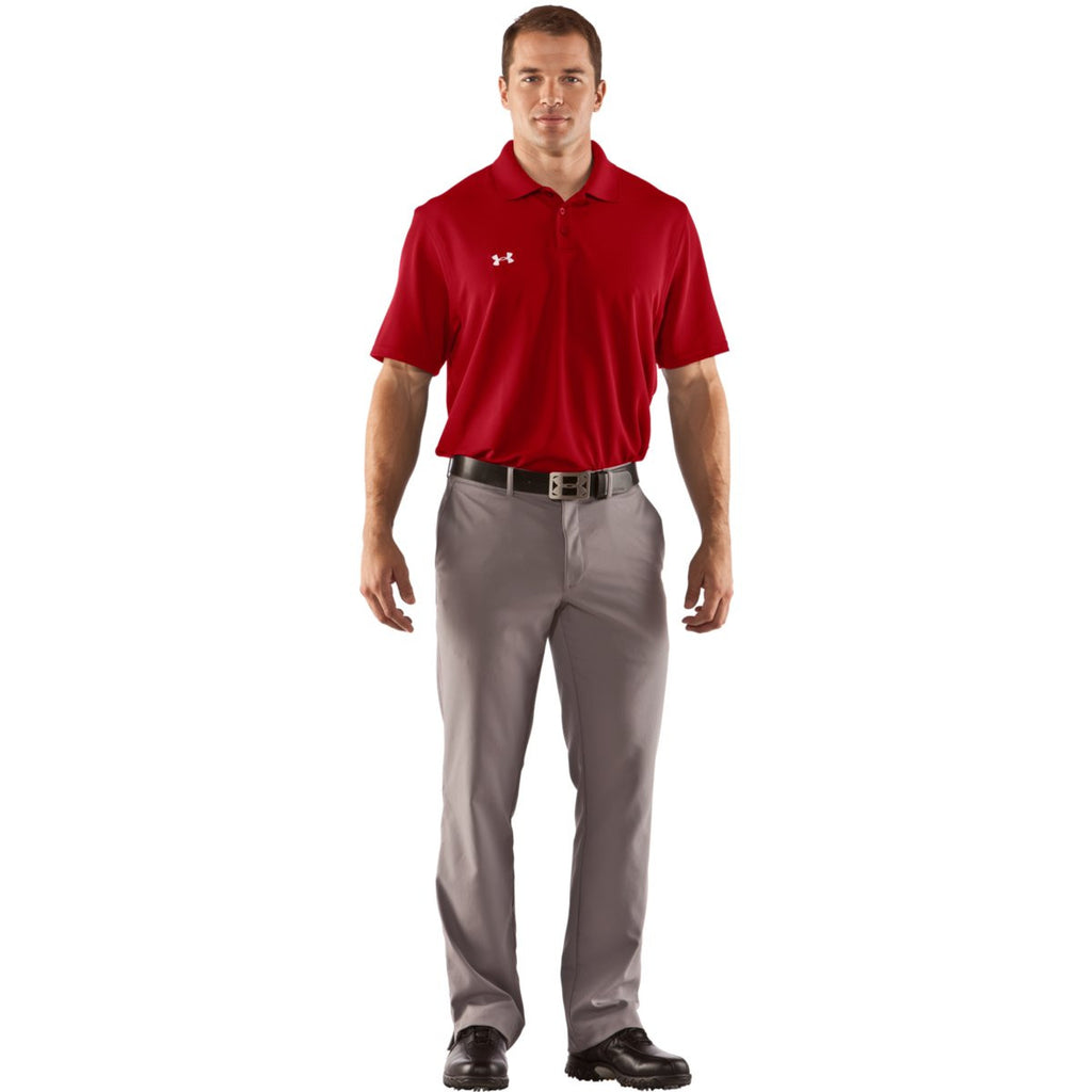 Under Armour Men's Red Performance Team Polo