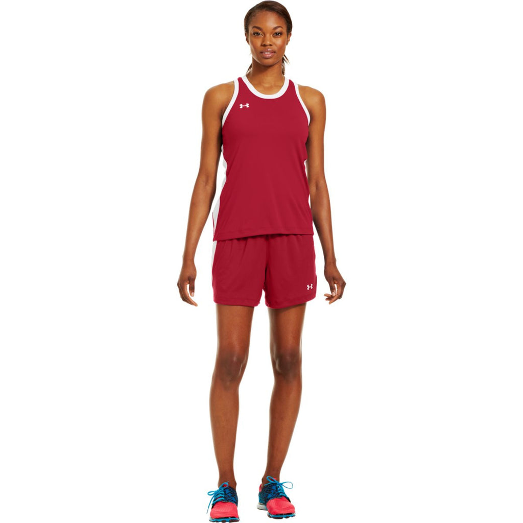 Under Armour Women's Red Recruit Sleeveless T-Shirt