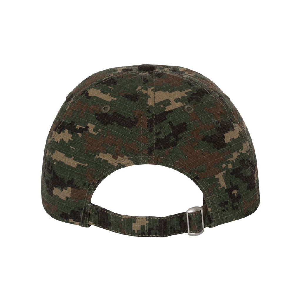 Valucap Green Digital Camo Classic Dad's Cap