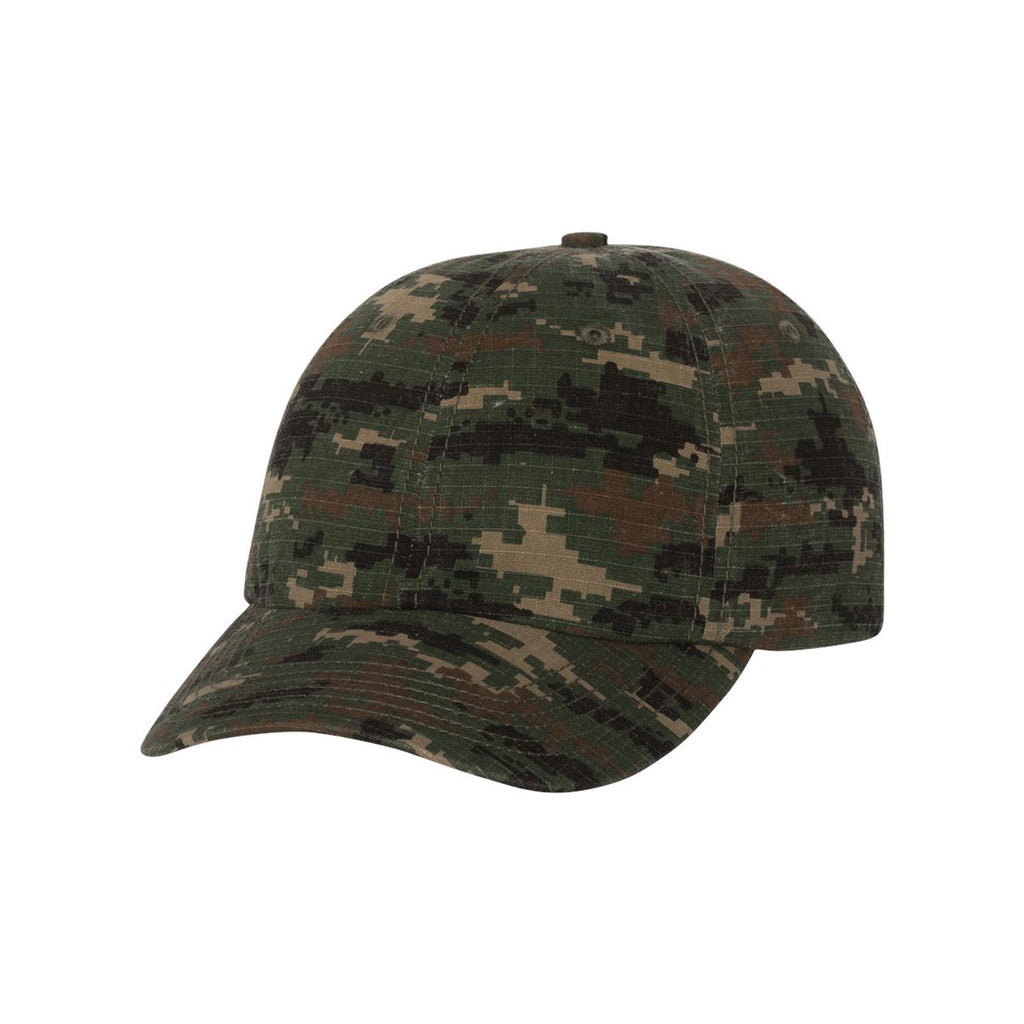 Valucap Green Digital Camo Classic Dad's Cap