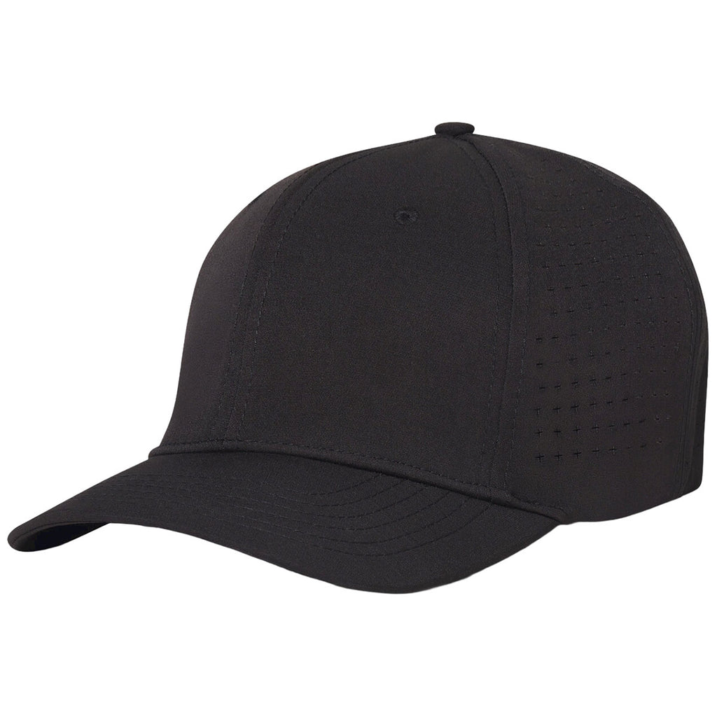 UNRL Black Mid-Pro Vented Snapback